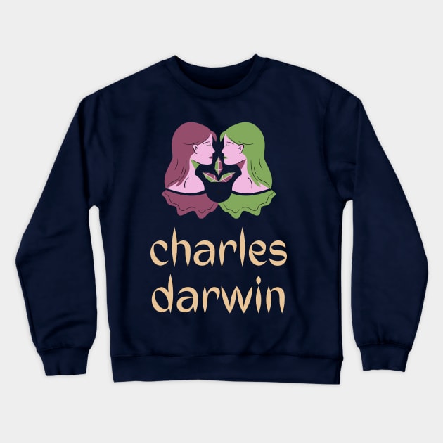 Charles Darwin Crewneck Sweatshirt by karacayart